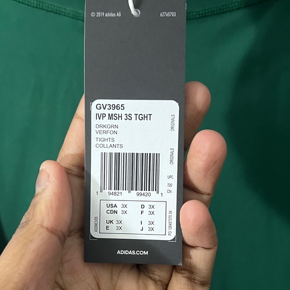 IVY PARK Adidas Women’s 3X Forest Green Leggings - Picture 4 of 10